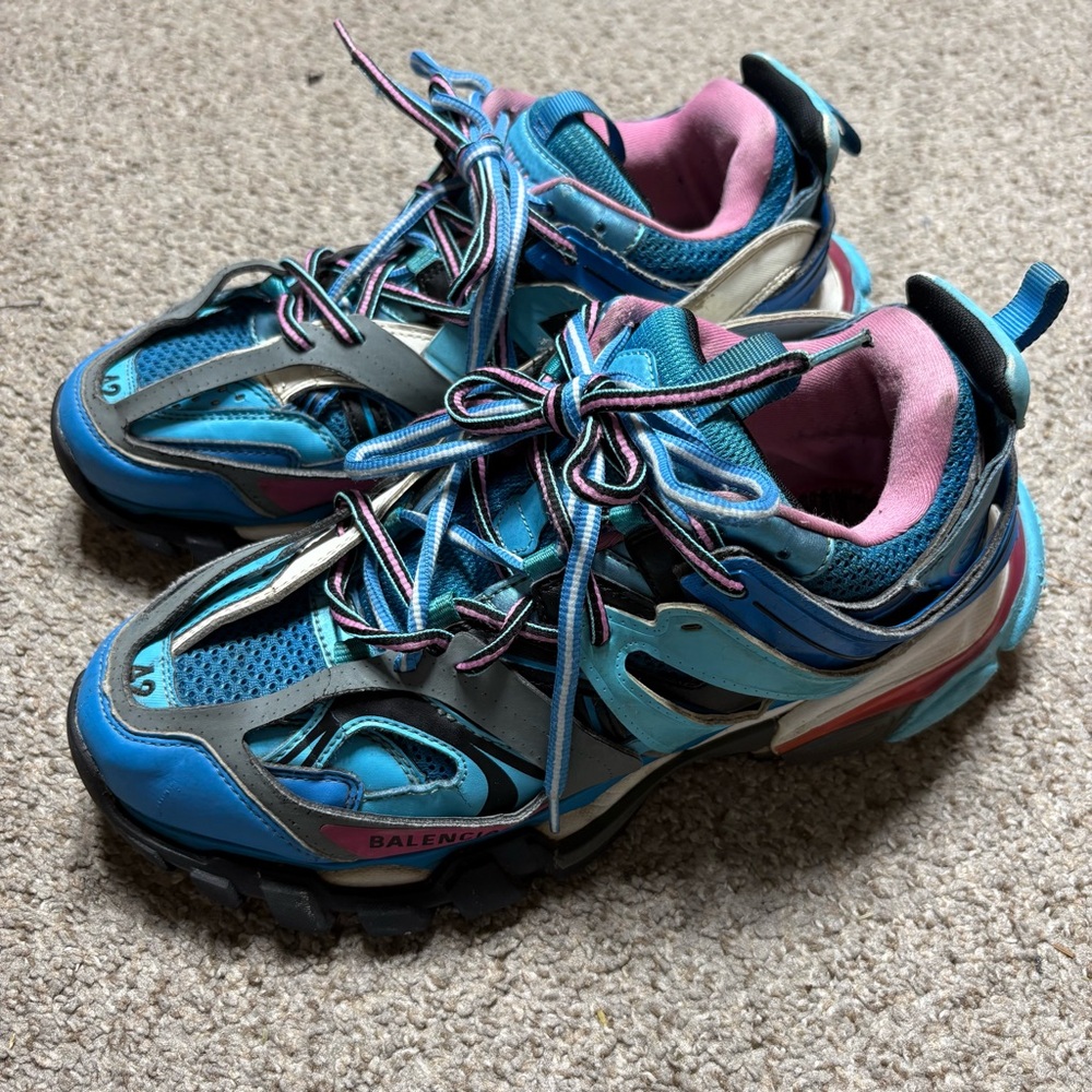 Balenciaga Blue and Pink Men's Sneakers